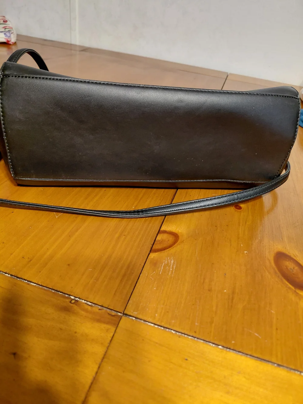 BCBG Black Satchel with Gold Top Handles